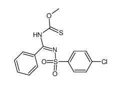 Methyl-(N-p-chlorphenylsulfonylbenzimidoyl)-thiocarbamat结构式