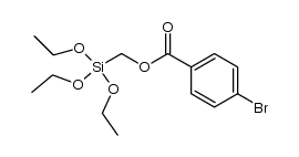 (4-bromobenzoyloxymethyl)triethoxysilane Structure