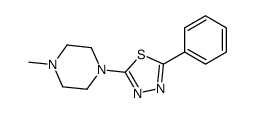2-(4-methylpiperazin-1-yl)-5-phenyl-1,3,4-thiadiazole结构式
