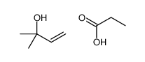 2-methylbut-3-en-2-ol,propanoic acid结构式