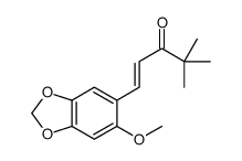 1-(4,5-Methylenedioxy-2-methoxyphenyl)-4,4-dimethyl-1-penten-3-one结构式