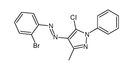 (2-bromophenyl)-(5-chloro-3-methyl-1-phenylpyrazol-4-yl)diazene结构式