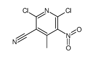 2,6-dichloro-4-methyl-5-nitropyridine-3-carbonitrile Structure