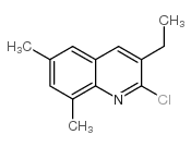 (9CI)-2-氯-3-乙基-6,8-二甲基-喹啉结构式