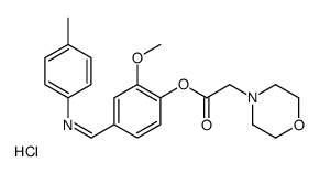 [2-methoxy-4-[(4-methylphenyl)iminomethyl]phenyl] 2-morpholin-4-ylacetate,hydrochloride Structure