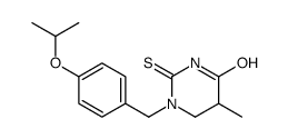 5-methyl-1-[(4-propan-2-yloxyphenyl)methyl]-2-sulfanylidene-1,3-diazinan-4-one结构式