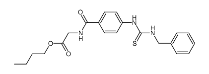 [4-(3-Benzyl-thioureido)-benzoylamino]-acetic acid butyl ester结构式