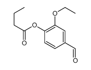 (2-ethoxy-4-formylphenyl) butanoate Structure