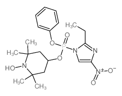 4-[(2-ethyl-4-nitro-imidazol-1-yl)-phenoxy-phosphoryl]oxy-1-hydroxy-2,2,6,6-tetramethyl-piperidine Structure