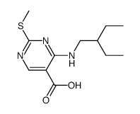 4-[(2-ethylbutyl)amino]-2-(methylthio)pyrimidine-5-carboxylic acid Structure