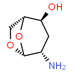beta-D-arabino-Hexopyranose, 2-amino-1,6-anhydro-2,3-dideoxy- (9CI) Structure