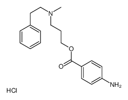 3-(4-aminobenzoyl)oxypropyl-methyl-(2-phenylethyl)azanium,chloride结构式