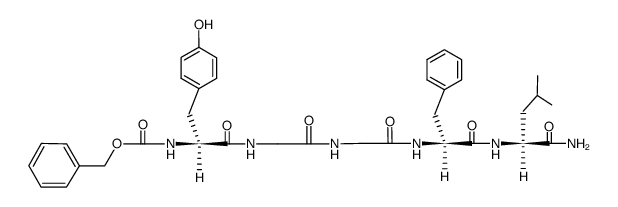 Z-Tyr-Gly-Gly-Phe-Leu-NH2结构式