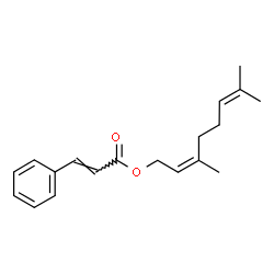 (,6Z)-3,7-dimethyl-2,6-octadienyl cinnamate结构式
