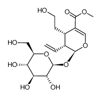 (2S)-3α-Ethenyl-2β-(β-D-glucopyranosyloxy)-3,4-dihydro-4α-(2-hydroxyethyl)-2H-pyran-5-carboxylic acid methyl ester结构式