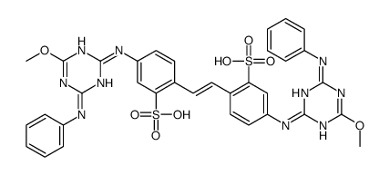 4,4'-bis[(4-anilino-6-methoxy-1,3,5-triazin-2-yl)amino]stilbene-2,2'-disulphonic acid结构式