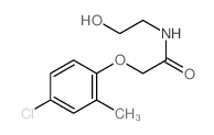 2-(4-chloro-2-methyl-phenoxy)-N-(2-hydroxyethyl)acetamide结构式