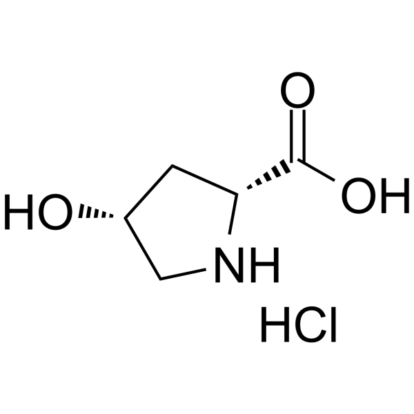 顺式-4-羟基- D-脯氨酸盐酸盐结构式