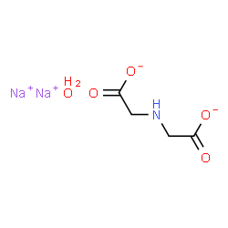 Iminodiacetic acid disodium salt hydrate structure