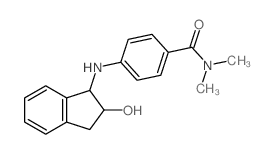 Benzamide,4-[(2,3-dihydro-2-hydroxy-1H-inden-1-yl)amino]-N,N-dimethyl- Structure