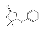 5,5-dimethyl-4-phenylsulfanyloxolan-2-one结构式