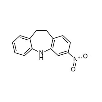 3-硝基-10,11-二氢-5H-二苯并[b,f]氮杂卓结构式