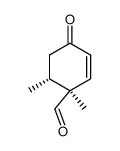 (1S,6R)-1,6-dimethyl-4-oxocyclohex-2-ene-1-carbaldehyde结构式
