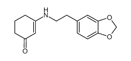 3-((2-(benzo[d][1,3]dioxol-5-yl)ethyl)amino)cyclohex-2-en-1-one结构式