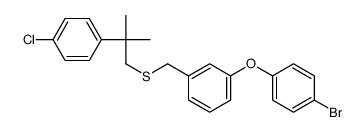 Benzene, 1-(4-bromophenoxy)-3-(((2-(4-chlorophenyl)-2-methylpropyl)thi o)methyl)- structure