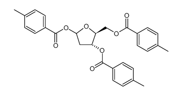 L-erythro-Pentofuranose, 2-deoxy-, tris(4-methylbenzoate) Structure