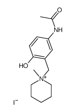 1-(5-acetamido-2-hydroxybenzyl)-1-methylpiperidin-1-ium iodide结构式