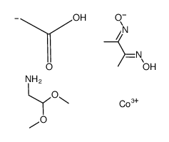 (carboxymethyl)(2,2-dimethoxyethylamine)bis(dimethylglyoximato)cobalt(III)结构式