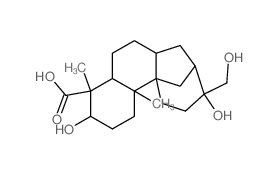 8,11a-Methano-11aH-cyclohepta[a]naphthalene-4-carboxylicacid, tetradecahydro-3,9-dihydroxy-9-(hydroxymethyl)-4,11b-dimethyl-, [3R-(3a,4a,4aa,6ab,8b,9b,11ab,11bb)]- (9CI)结构式