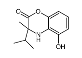 5-hydroxy-3-methyl-3-propan-2-yl-4H-1,4-benzoxazin-2-one结构式
