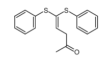5,5-bis(phenylthio)pent-4-en-2-one Structure