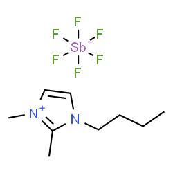 1-丁基-2,3-二甲基咪唑六氟锑酸盐结构式