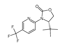 (S)-4-(tert-butyl)-3-(5-(trifluoromethyl)pyridin-2-yl)oxazolidin-2-one Structure