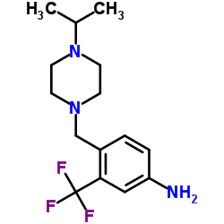 4-[(4-Isopropyl-1-piperazinyl)methyl]-3-(trifluoromethyl)aniline Structure