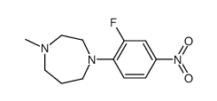 1-(2-fluoro-4-nitrophenyl)-4-methyl-1,4-diazepane结构式