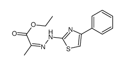 ethyl 2-[(4-phenyl-1,3-thiazol-2-yl)hydrazinylidene]propanoate Structure