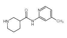 N-(4-甲基吡啶-2-基)哌啶-3-甲酰胺结构式