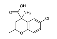 4-氨基-6-氯-2-甲基色满-4-羧酸结构式