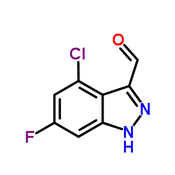 4-Chloro-6-fluoro-1H-indazole-3-carbaldehyde structure