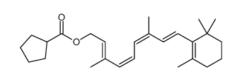 [(2E,4E,6E,8E)-3,7-dimethyl-9-(2,6,6-trimethylcyclohexen-1-yl)nona-2,4,6,8-tetraenyl] cyclopentanecarboxylate Structure