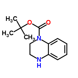 3,4-二氢-2H-喹噁啉-1-羧酸叔丁酯结构式