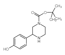 3-(4-羟基苯基)-哌嗪-1-羧酸叔丁酯结构式