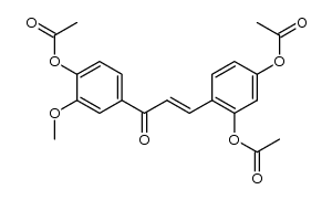 2,4,4'-Triacetoxy-3'-methoxy-chalkon结构式