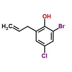2-Allyl-6-bromo-4-chlorophenol结构式