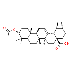 3-ACETYLOXY-(3ALPHA)-URS-12-EN-28-OIC ACID结构式