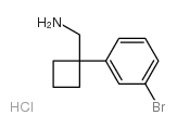 (1-(3-BROMOPHENYL)CYCLOBUTYL)METHANAMINE HYDROCHLORIDE Structure